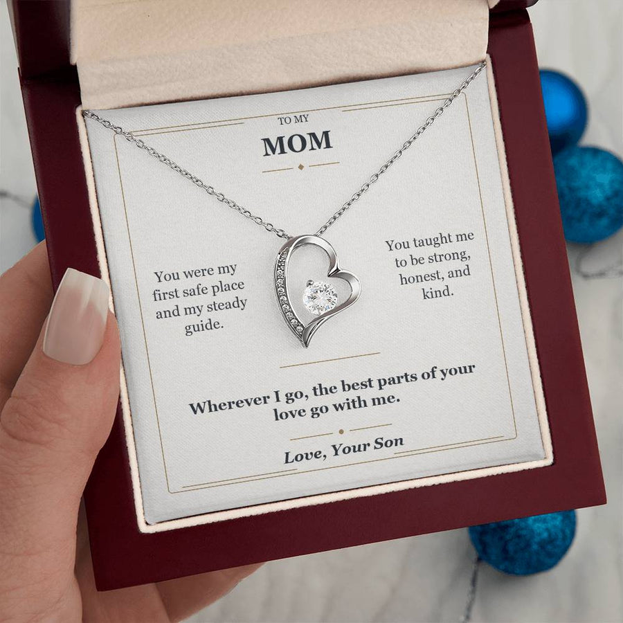 To My Mom Forever Love Necklace from Son | My First Safe Place Gift