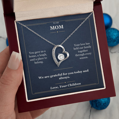 Load image into Gallery viewer, To My Mom Forever Love Necklace from Children | Grateful for You Gift
