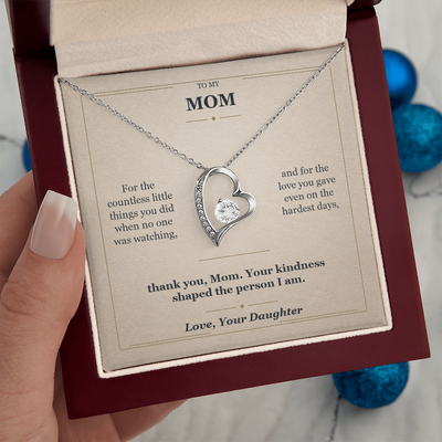 Load image into Gallery viewer, To My Mom Forever Love Necklace from Daughter | Thank You for Everything

