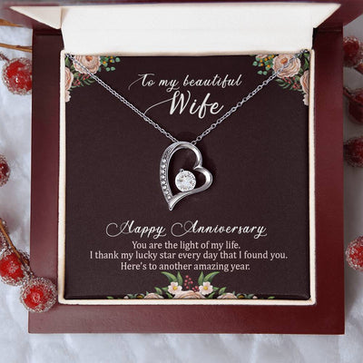 Load image into Gallery viewer, To My Beautiful Wife Necklace from Husband, Happy Anniversary GIfts
