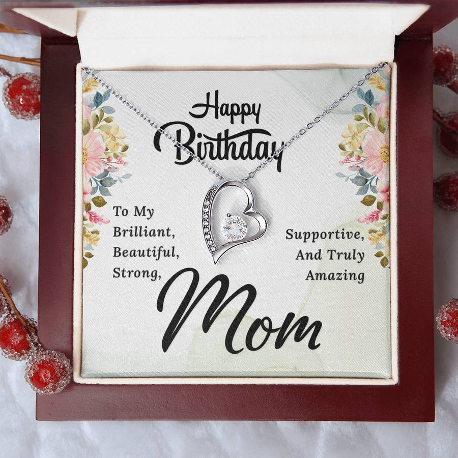 Women Birthday Necklace Mom from Daughter, Women Love Knot Necklace for Mom