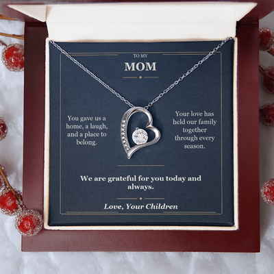 Load image into Gallery viewer, To My Mom Forever Love Necklace from Children | Grateful for You Gift
