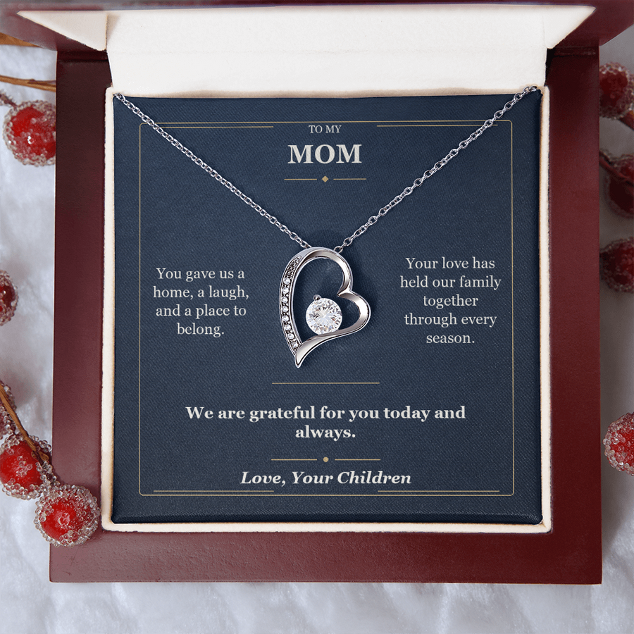 To My Mom Forever Love Necklace from Children | Grateful for You Gift