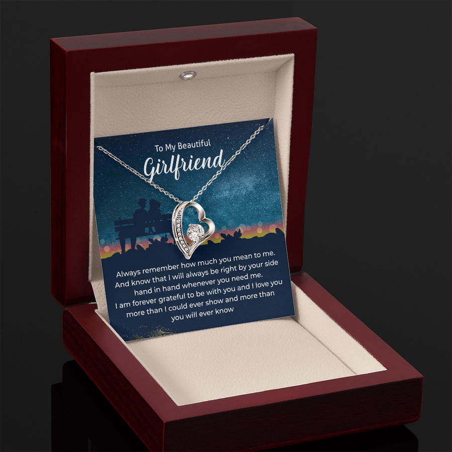To My Girlfriend Necklace Xmas Gifts, I Love You More Than I Could Show & More Than You Ever Know