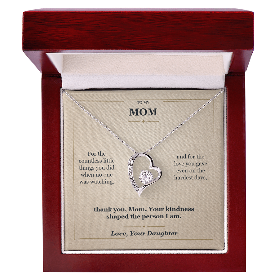 To My Mom Forever Love Necklace from Daughter | Thank You for Everything
