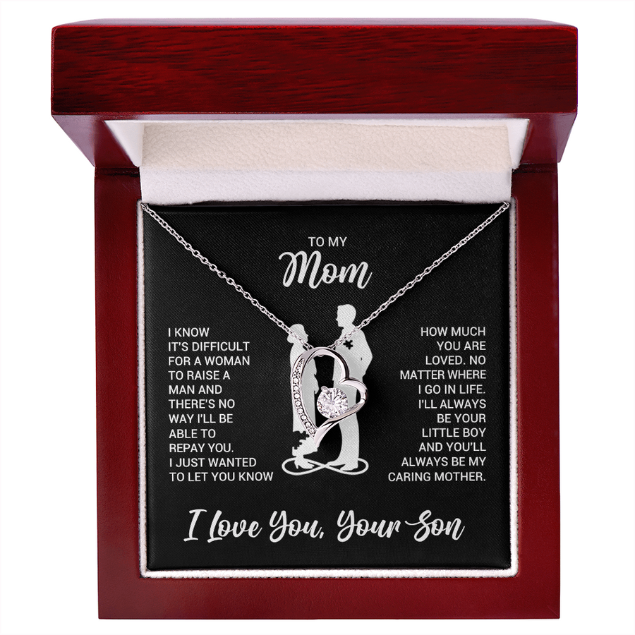 To My Mom Necklace from Son, Necklace for Mother from Son Jewelry Gifts for Mother's Day, Christmas