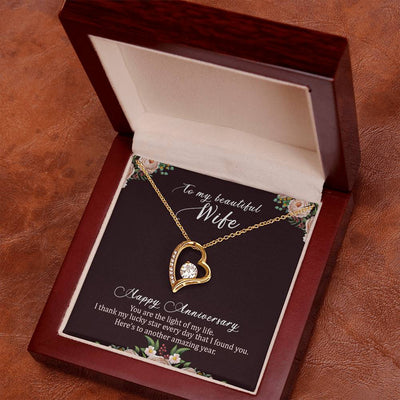 Load image into Gallery viewer, To My Beautiful Wife Necklace from Husband, Happy Anniversary GIfts
