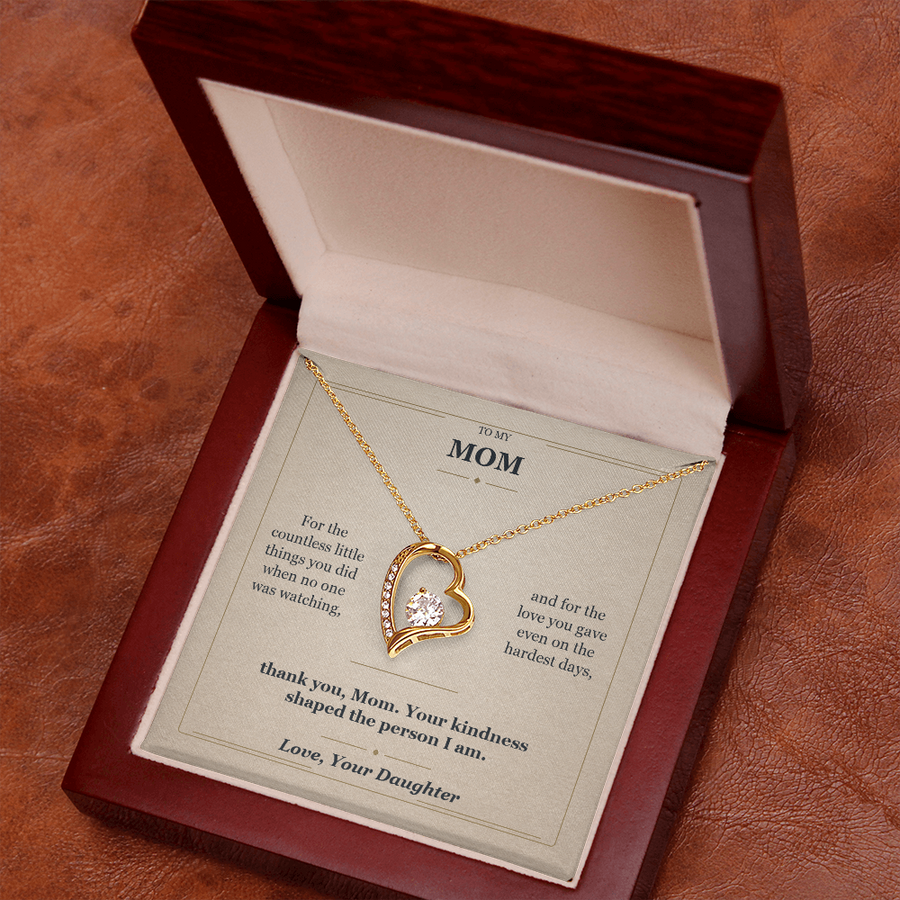 To My Mom Forever Love Necklace from Daughter | Thank You for Everything
