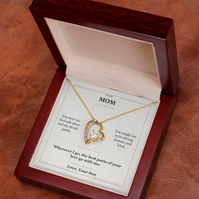 Load image into Gallery viewer, To My Mom Forever Love Necklace from Son | My First Safe Place Gift
