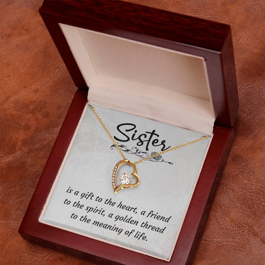 Personalized Gifts for Sister, to My Sister Necklace Gold, Unique Birthday Gifts for Sister