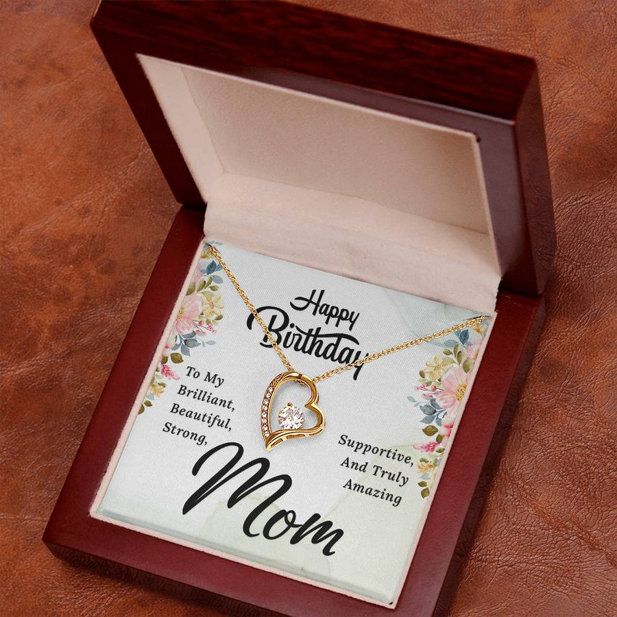 Women Birthday Necklace Mom from Daughter, Women Love Knot Necklace for Mom