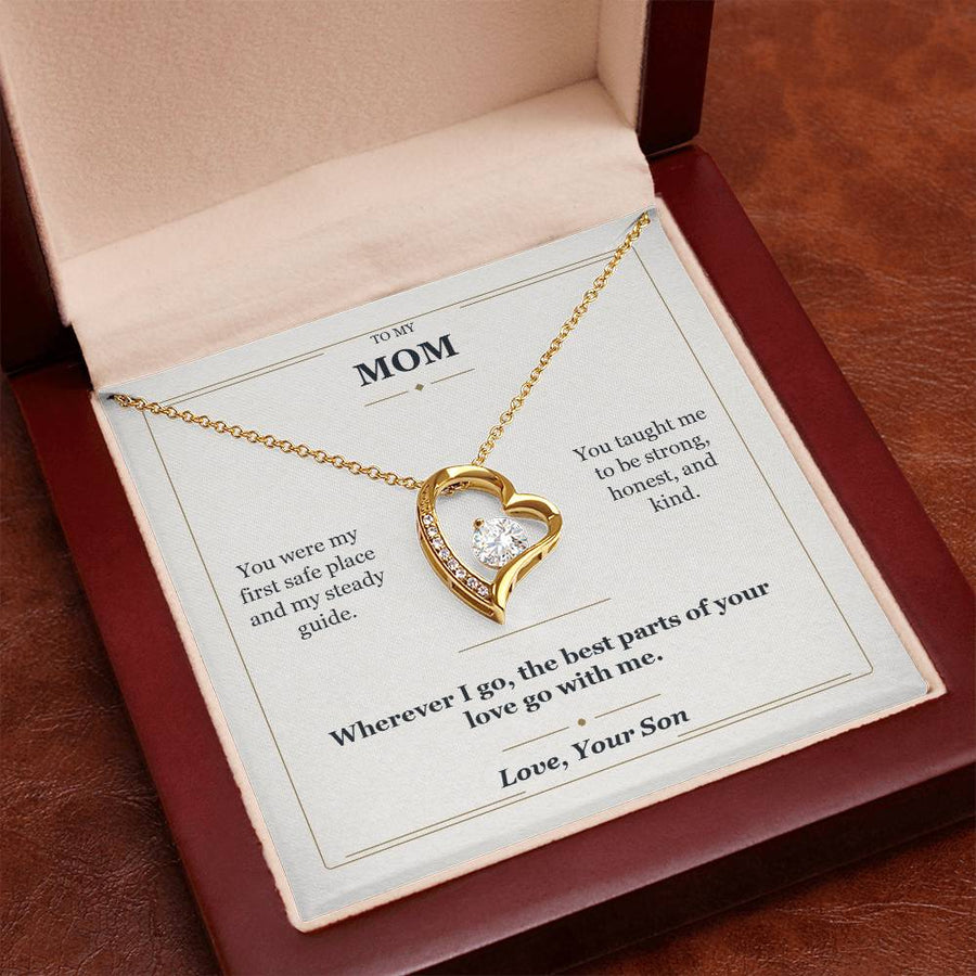 To My Mom Forever Love Necklace from Son | My First Safe Place Gift