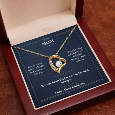 Load image into Gallery viewer, To My Mom Forever Love Necklace from Children | Grateful for You Gift
