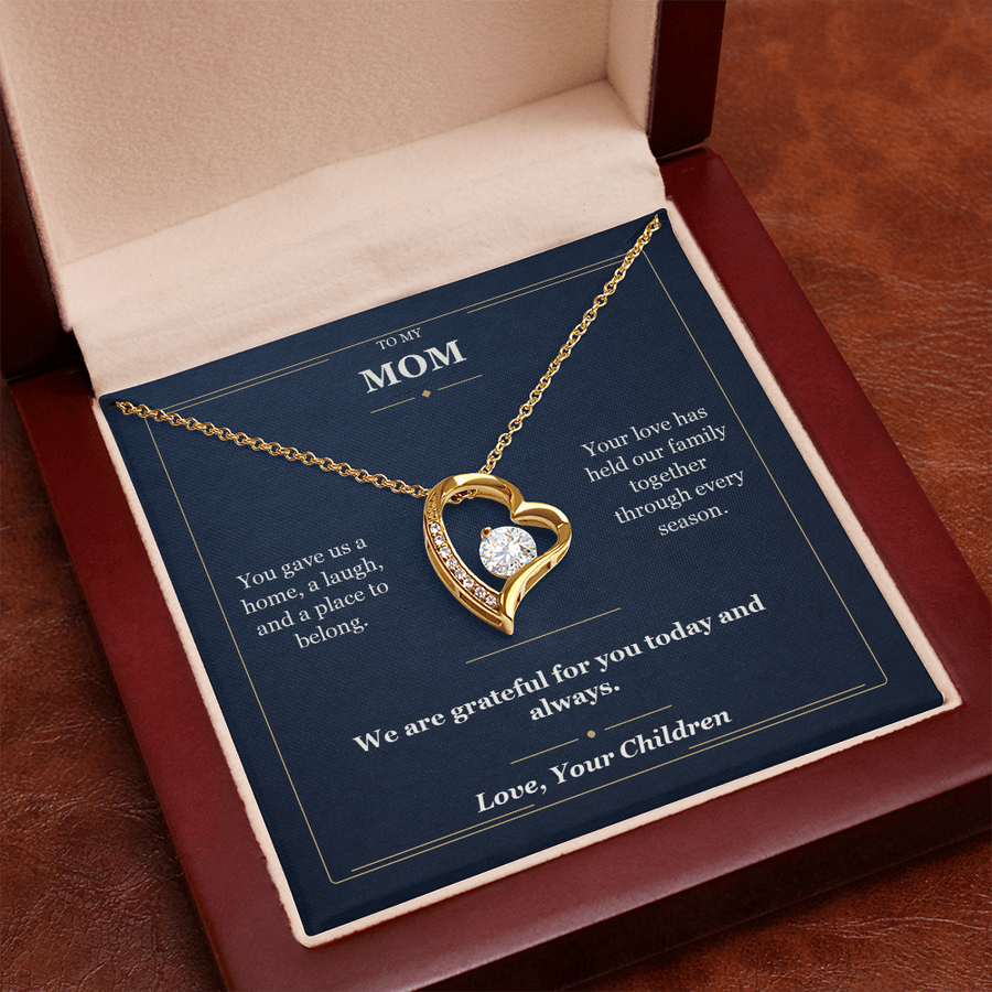 To My Mom Forever Love Necklace from Children | Grateful for You Gift
