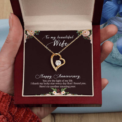 Load image into Gallery viewer, To My Beautiful Wife Necklace from Husband, Happy Anniversary GIfts
