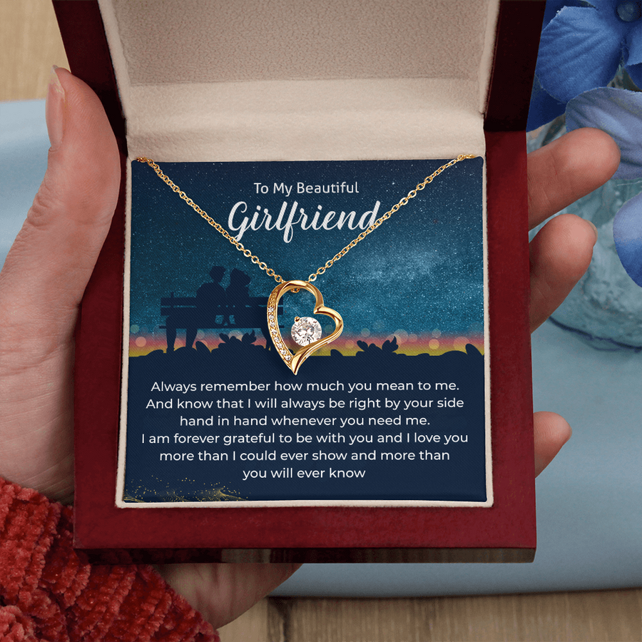 To My Girlfriend Necklace Xmas Gifts, I Love You More Than I Could Show & More Than You Ever Know