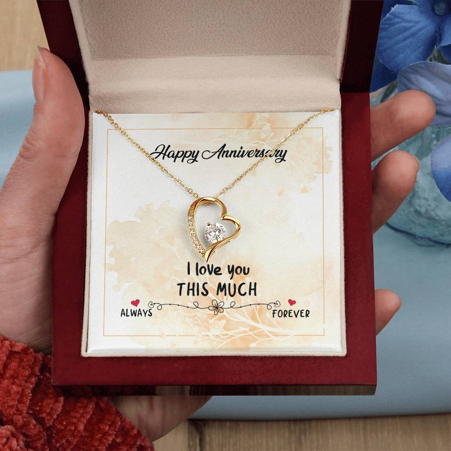 Wedding Anniversary Gifts for Wife from Husband, I Love You This Much Always to Forever