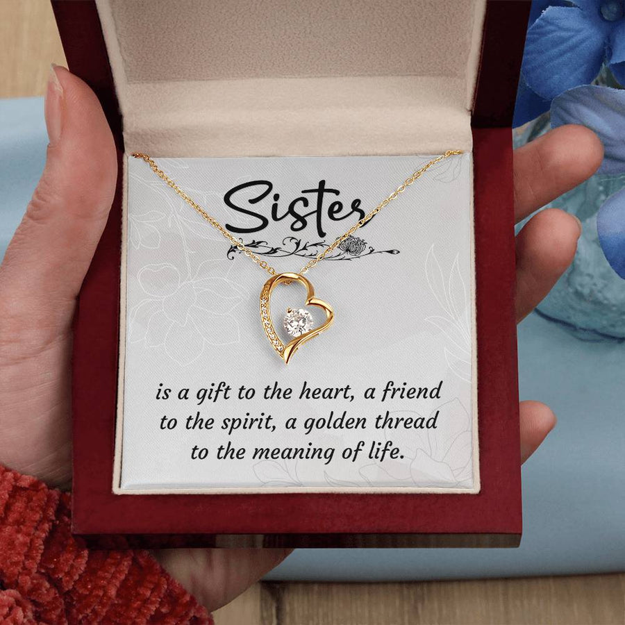 Personalized Gifts for Sister, to My Sister Necklace Gold, Unique Birthday Gifts for Sister