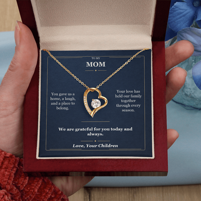 Load image into Gallery viewer, To My Mom Forever Love Necklace from Children | Grateful for You Gift
