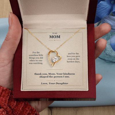 Load image into Gallery viewer, To My Mom Forever Love Necklace from Daughter | Thank You for Everything
