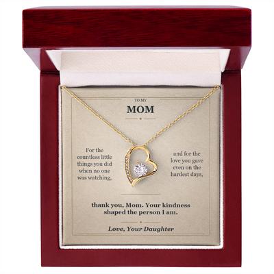 Load image into Gallery viewer, To My Mom Forever Love Necklace from Daughter | Thank You for Everything
