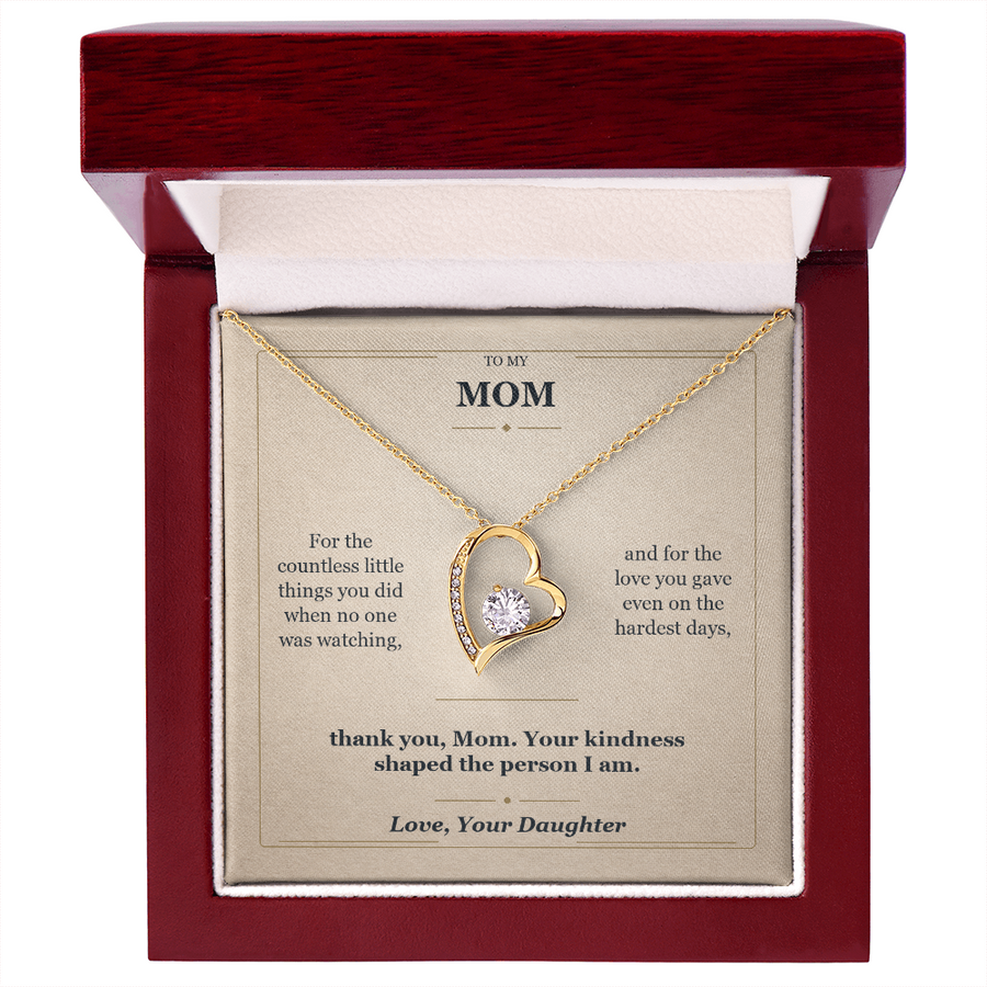 To My Mom Forever Love Necklace from Daughter | Thank You for Everything