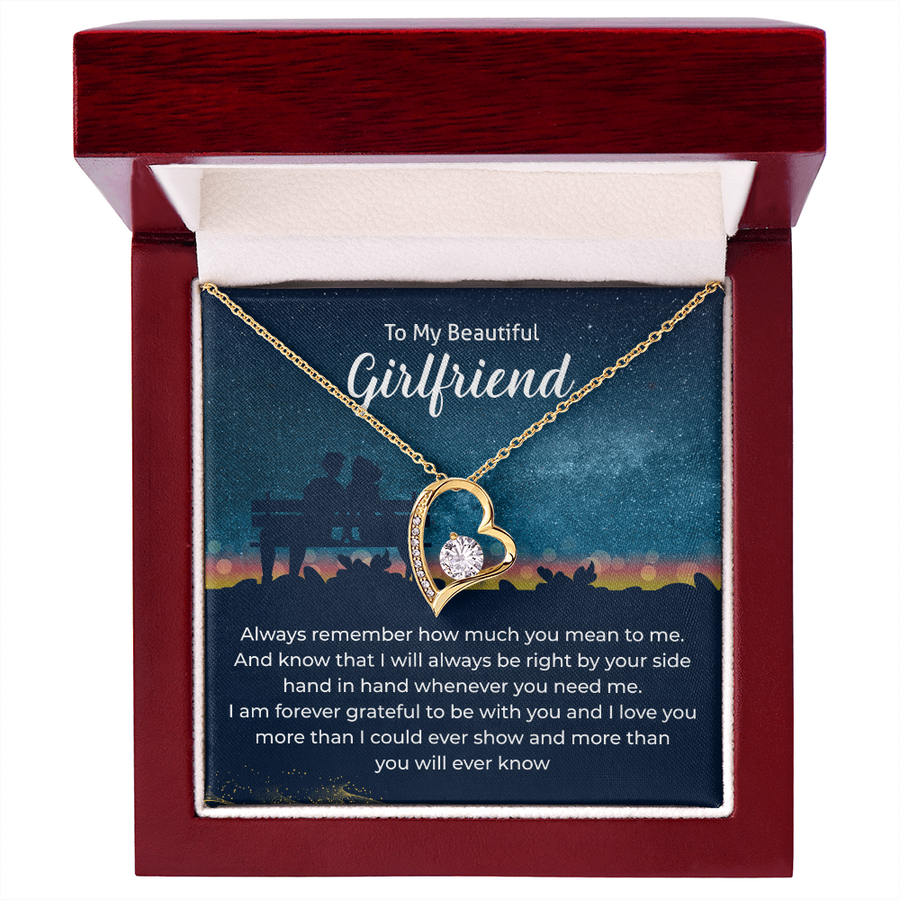 To My Girlfriend Necklace Xmas Gifts, I Love You More Than I Could Show & More Than You Ever Know
