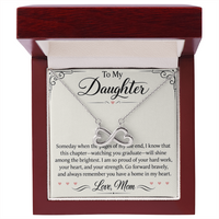 Load image into Gallery viewer, Daughter Graduation Endless Love Necklace from Mom - Proud of You, Always Your Home
