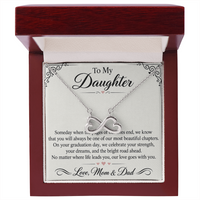Load image into Gallery viewer, Daughter Graduation Endless Love Necklace from Mom &amp; Dad - Our Love Goes with You
