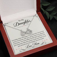Load image into Gallery viewer, Daughter Christmas Endless Love Necklace from Mom - Warm Wishes &amp; Endless Love
