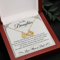 Load image into Gallery viewer, Daughter Graduation Endless Love Necklace from Mom &amp; Dad - Our Love Goes with You

