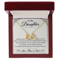 Load image into Gallery viewer, Daughter Graduation Endless Love Necklace from Mom &amp; Dad - Our Love Goes with You
