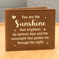 Load image into Gallery viewer, You Are the Sunshine Leather Wallet for Son from Mom, Birthday Gift for 30-Year-Old Son
