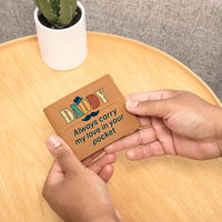 Load image into Gallery viewer, Daddy Always Carry My Love Leather Wallet
