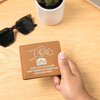 Load image into Gallery viewer, Father&#39;s Day Gifts for Dad Who Wants Nothing, Leather Wallet for Dad from Daughter
