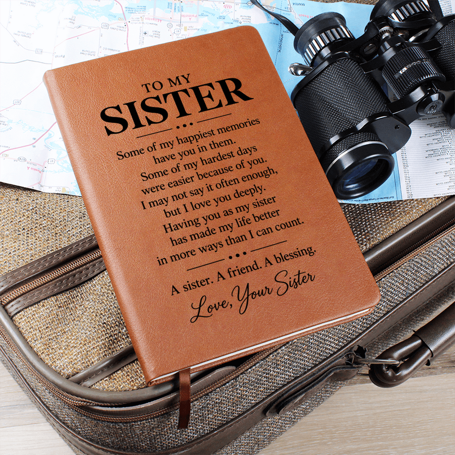 To My Sister Journal from Sister - A Sister, a Friend, a Blessing | Leather Gift