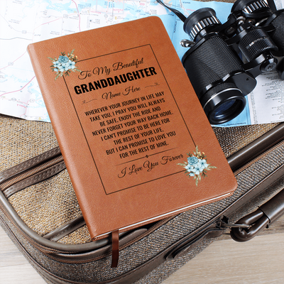 Load image into Gallery viewer, To My Granddaughter Birthday Gifts – Personalized Leather Journal Keepsake for Granddaughter
