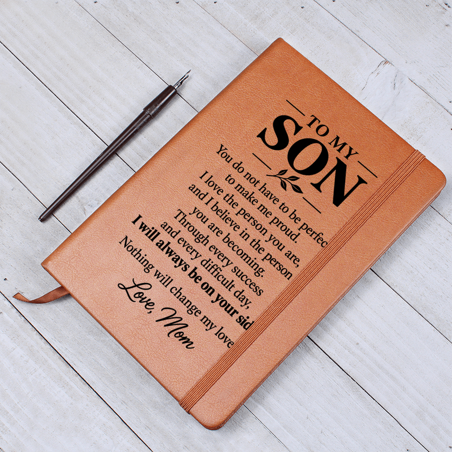 To My Son Journal from Mom - Always on Your Side | Sentimental Leather Gift