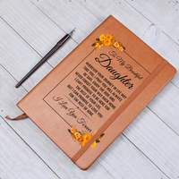 Load image into Gallery viewer, To My Daughter Journal – Leather Gift from Mom or Dad, Lined Notebook for Birthday or Graduation
