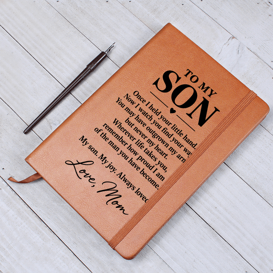 To My Son Journal from Mom - Carry You in My Heart | Vegan Leather Notebook