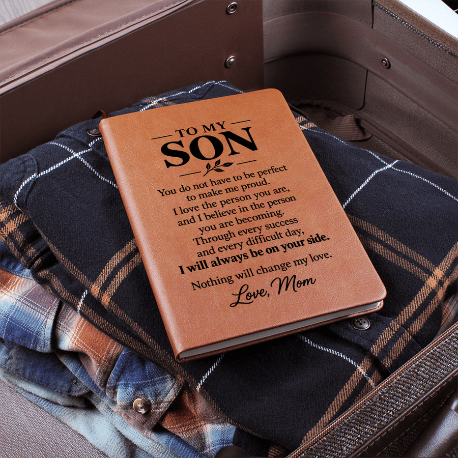 To My Son Journal from Mom - Always on Your Side | Sentimental Leather Gift