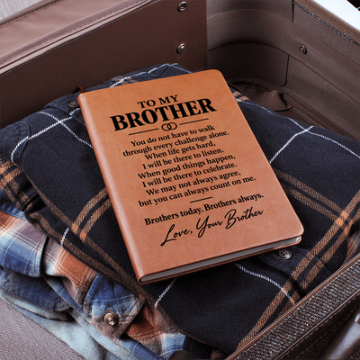 Load image into Gallery viewer, To My Brother Journal from Brother - Always Beside You | Vegan Leather Notebook
