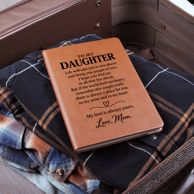 Load image into Gallery viewer, To My Daughter Journal from Mom - Always a Place in My Heart | Leather Gift
