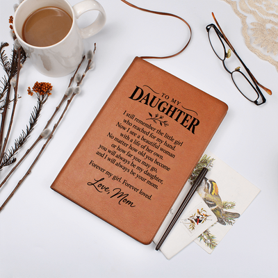 Load image into Gallery viewer, To My Daughter Journal from Mom - Forever My Girl | Vegan Leather Notebook
