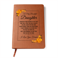 Load image into Gallery viewer, To My Daughter Journal – Leather Gift from Mom or Dad, Lined Notebook for Birthday or Graduation
