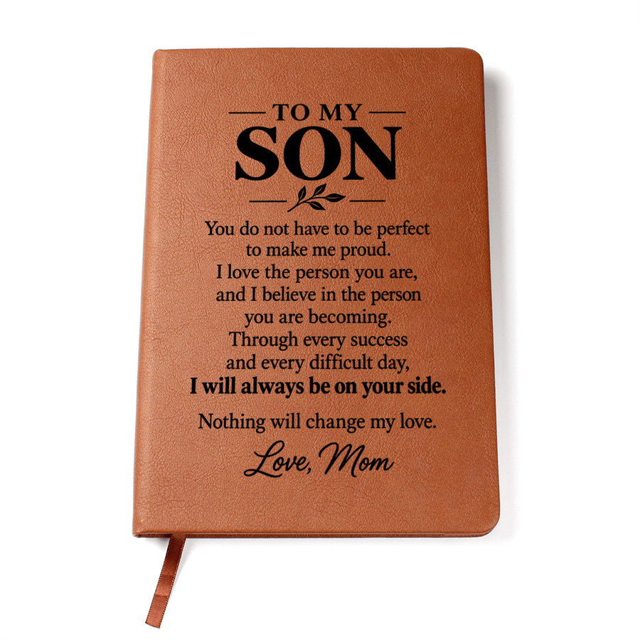 To My Son Journal from Mom - Always on Your Side | Sentimental Leather Gift