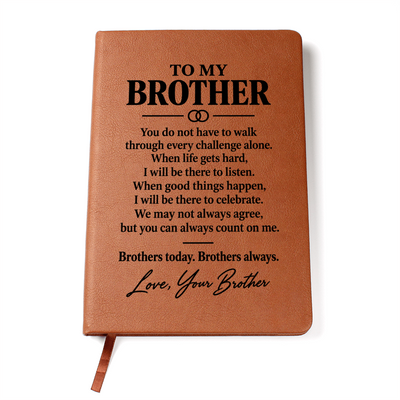 Load image into Gallery viewer, To My Brother Journal from Brother - Always Beside You | Vegan Leather Notebook
