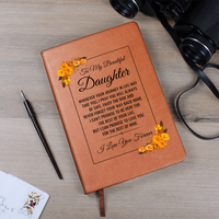 Load image into Gallery viewer, To My Daughter Journal – Leather Gift from Mom or Dad, Lined Notebook for Birthday or Graduation
