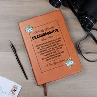 Load image into Gallery viewer, To My Granddaughter Birthday Gifts – Personalized Leather Journal Keepsake for Granddaughter
