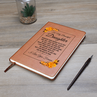Load image into Gallery viewer, To My Daughter Journal – Leather Gift from Mom or Dad, Lined Notebook for Birthday or Graduation
